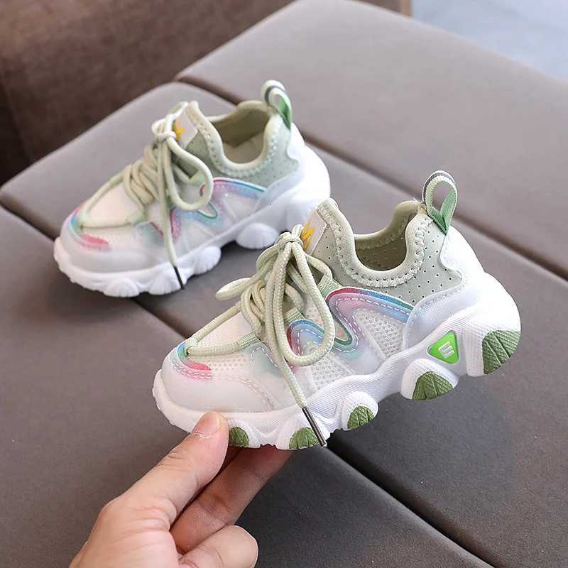 2022 Breathable Toddler Boy Sneakers Stretch Fabric Fashionable Baby Running Shoes Pink School Girl Sports Shoes SneakersT251017