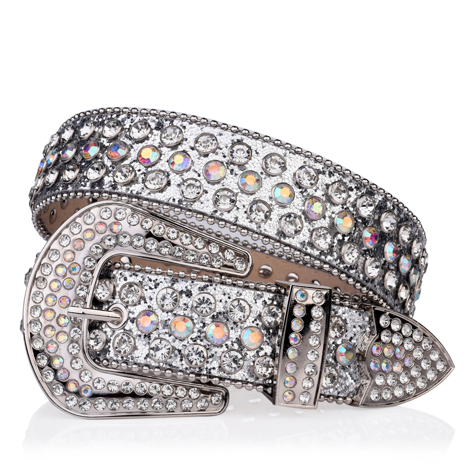 Punk Rhinestone Belt Chic Western Jeans Sparkle Crystal Denim Girl Mosaic Jeans Belt 251010