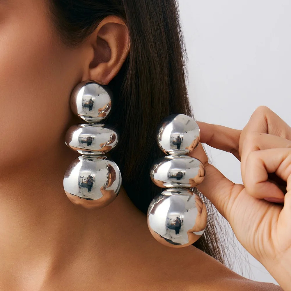 Retro Exaggerated Geometric Round Earrings for Women European American Style Large Earrings Party Travel Jewelry Gift 251016