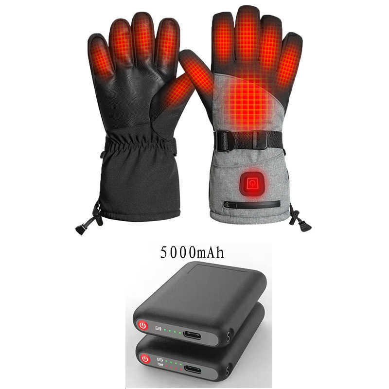 Smart Heating Gloves Sports Outdoor Riding Winter Cold Proof Electric Thermal Warm Heating Gloves Ski Gloves H251017