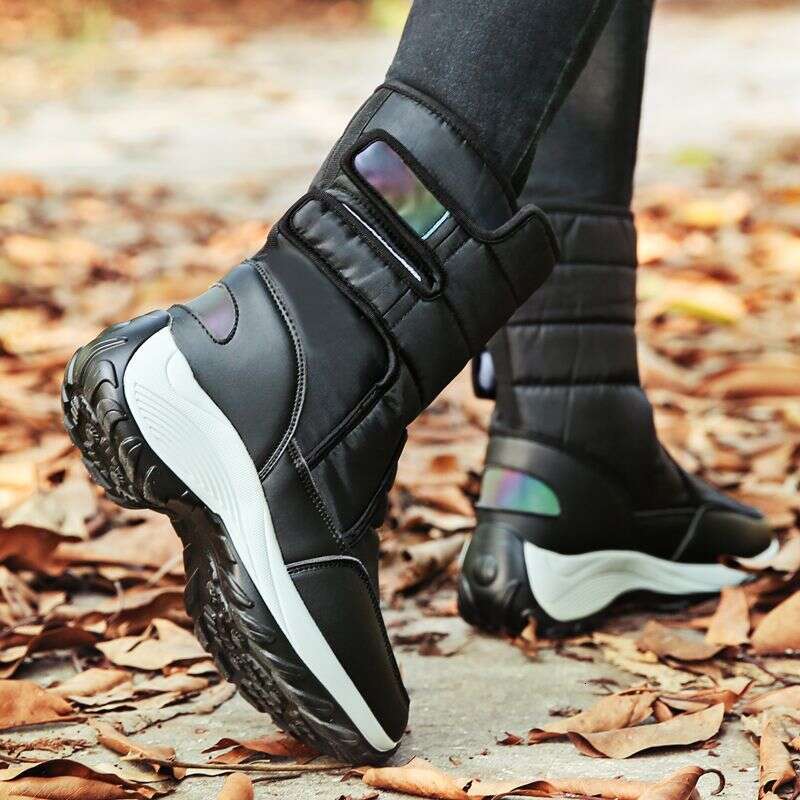 HZCL New High-Top Cotton With Suede Warm Women Shoes And Long-Barreled Snow Boots In Winter