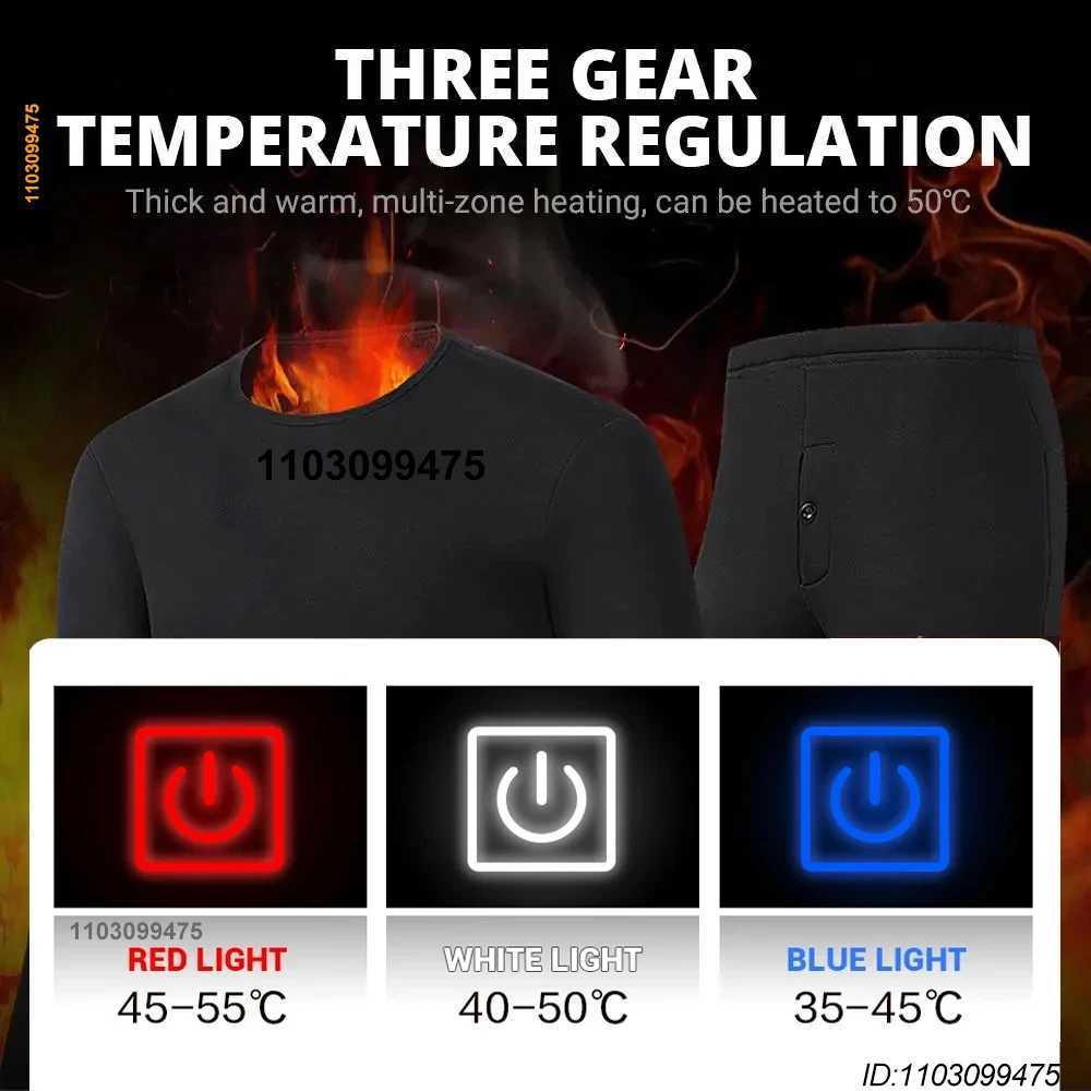 28 Areas Heated Underwear Hiking Shirts Skiing Suits Tops Pants Men Women Thermal Underwear USB Heating Jacket Winter Clothing H251017