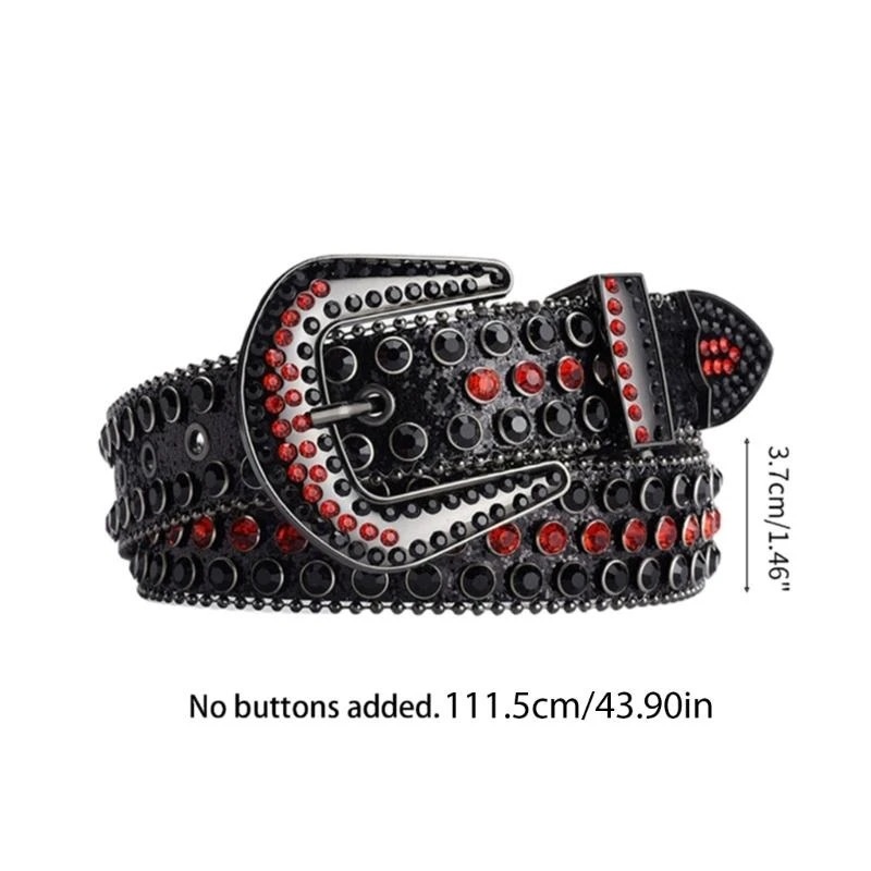 Casual Belts Adult Temperament Full Diamond Waist Belts Western Cowgirl Cowboy Fashion Belt for Jeans Skirt 251010