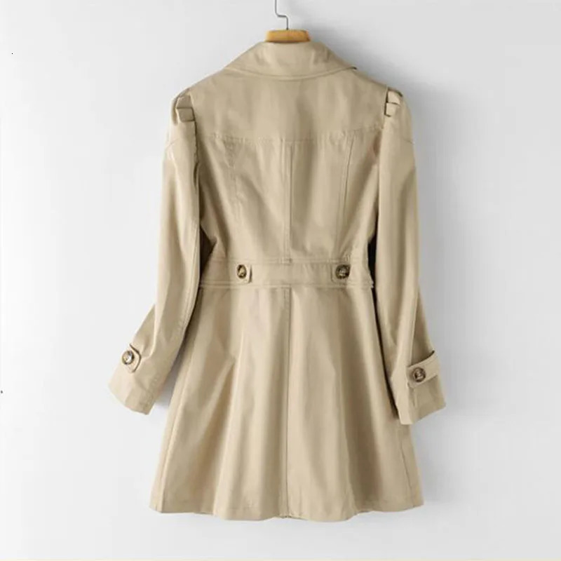 Spring Autumn Trench Coat Woman Korean Singlebreasted MidLong Women Trench Coat Overcoat 5XL Khaki Windbreaker Female 251013