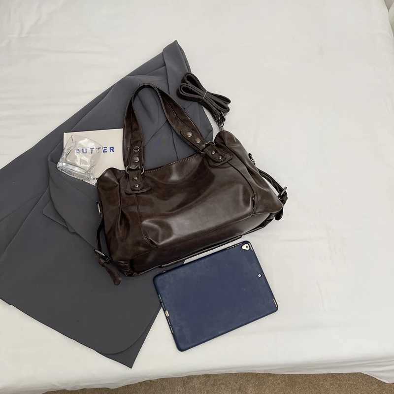 1 Piece Wens Pure Color Pu Large Capacity Shoder Tote Bag1 D251017