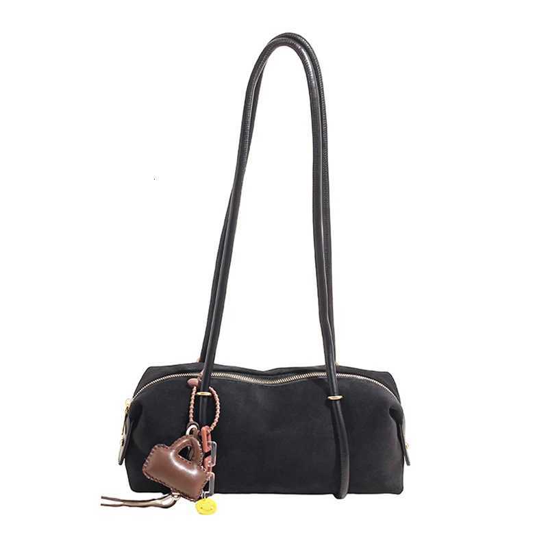 Exquisite Faux Suede Square Shoder Bags Stylish Design Zipper Persality 2025 Autumn Winter New Armpit Bags for Wen1 D251017