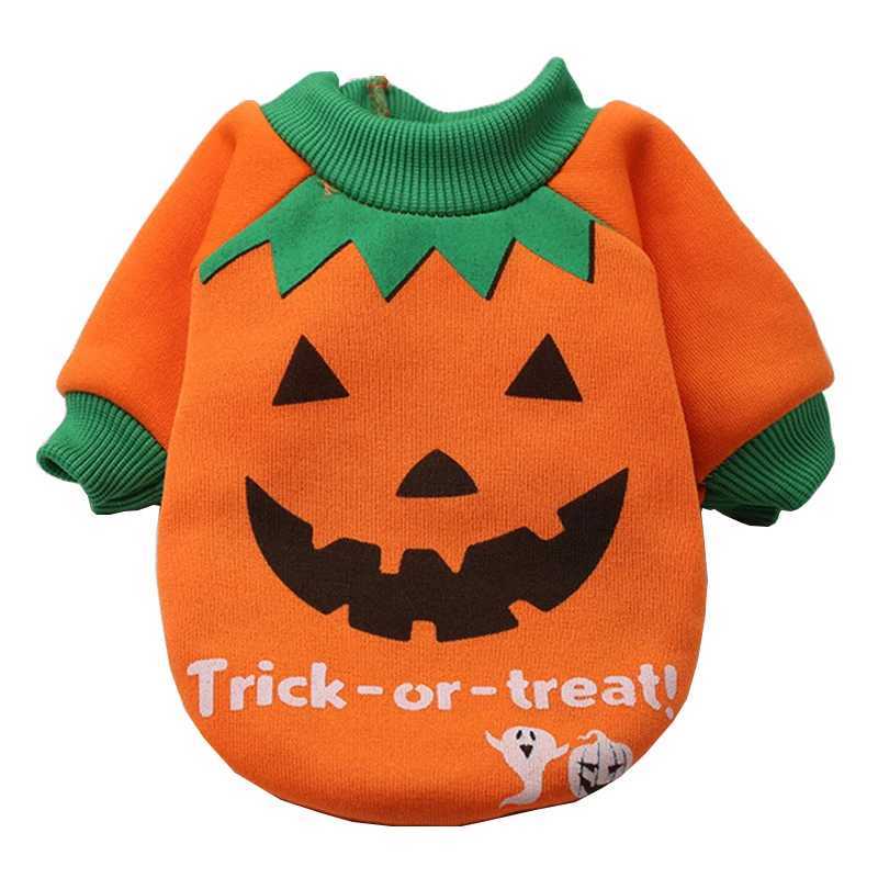 Halloween Pet Pumpkin Costume for Dogs Cats Christmas Puppy Dog Clothes Hoodie Maltese Yorkshire Pullovers Sweaters ClothingW251017