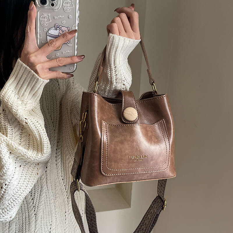 Trendy Handbags New Fashionable Handheld Shoulder for Women Crossbody Versatile Bucket Bags