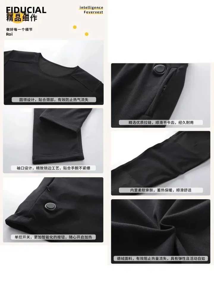 New Winter 42Zone Heated Warmth Set Thickened Heated Thermal Underwear Pants Mens Womens Plus Sizes H251017