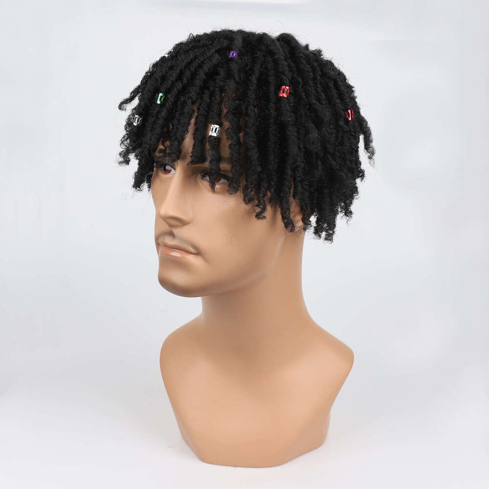 Men's Short Explosion Street Dance Personality Reggae Dreadlock Wig Hair Block