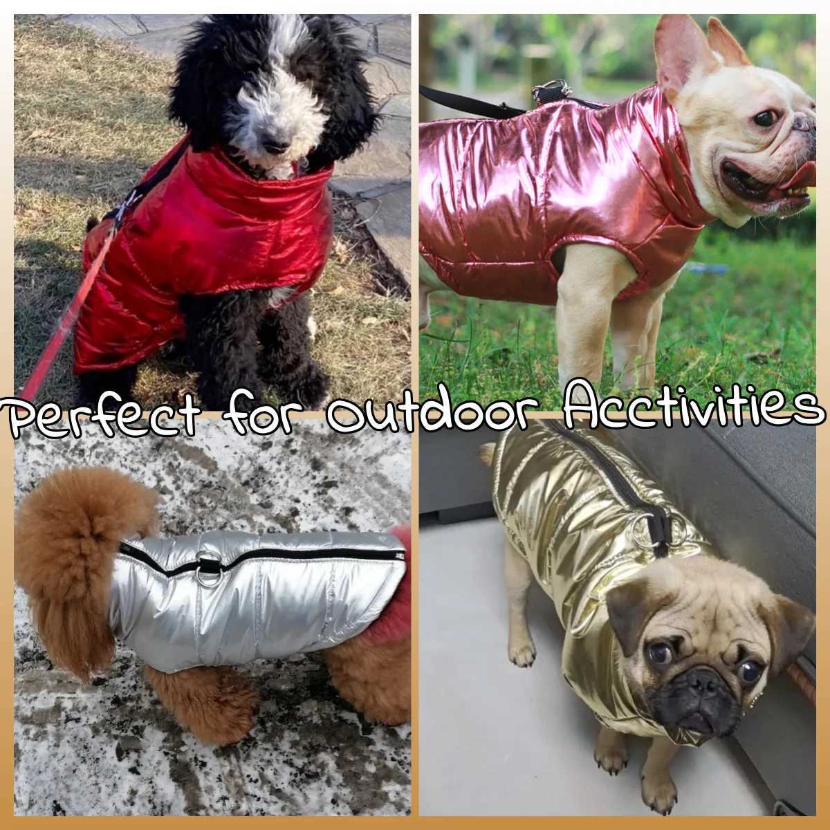 Warm Dog Clothes For Winter Outdoor Waterproof Pet Vest Coat For Small Medium Dogs High Neck Pets Jacket Chihuahua Bulldog ParkaW251017