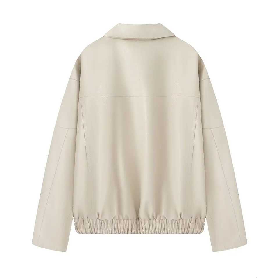 UNIZERA leather jacket womens autumn new ins style fashion retro simple versatile loose casual PU leather jacketT251017