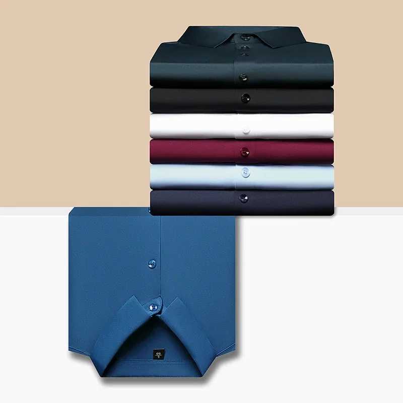 Premium Mens UltraStretch Shirt HighQuality Silky Business Formal LongSleeve Shirt for Social and Casual Wear J251017