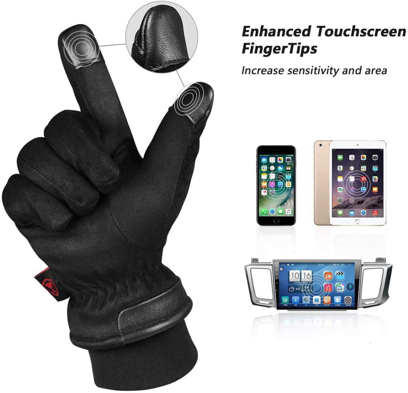 Waterproof Winter Gloves for Men Women Touchscreen Antislip Heated Glove Thermal Gifts for Dad Z251017