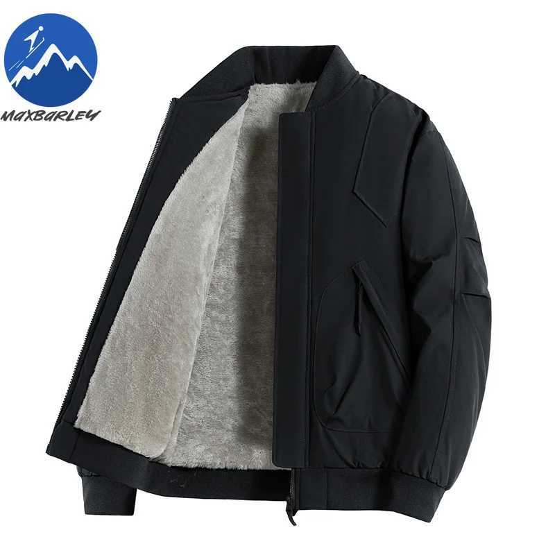 Maxbarley Plus Size Men Jacket Comfort Outdoor Camping Thickened Parkas Fashion Baseball Collar Travel Lightweight Winter Coat J251017