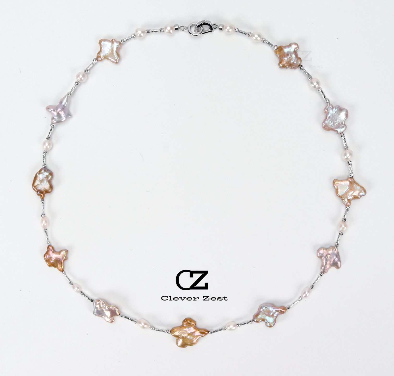 Irregular Natural Colored Baroque Pearl Necklace 14K Gold-Filled Fashionable Versatile Trend Anniversary Gift Bestie Gift