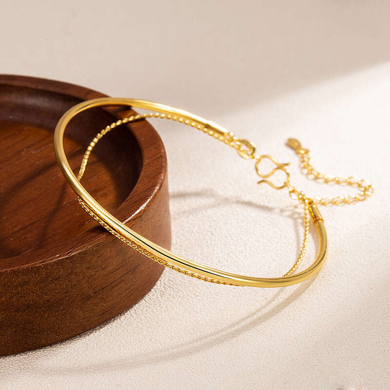 New 2025 Simple Double-Layer Bracelet Versatile Smooth Daily Niche Design Exquisite Women's Jewelry ddmypluto