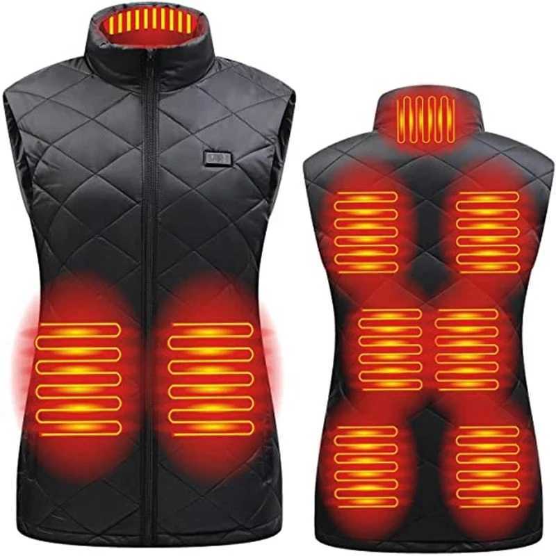 Women 9zone Dual Switch Heating Vest Autumn and Winter Cotton Vest USB Infrared Electric Heating Suit Flexible Thermal Vest H251017