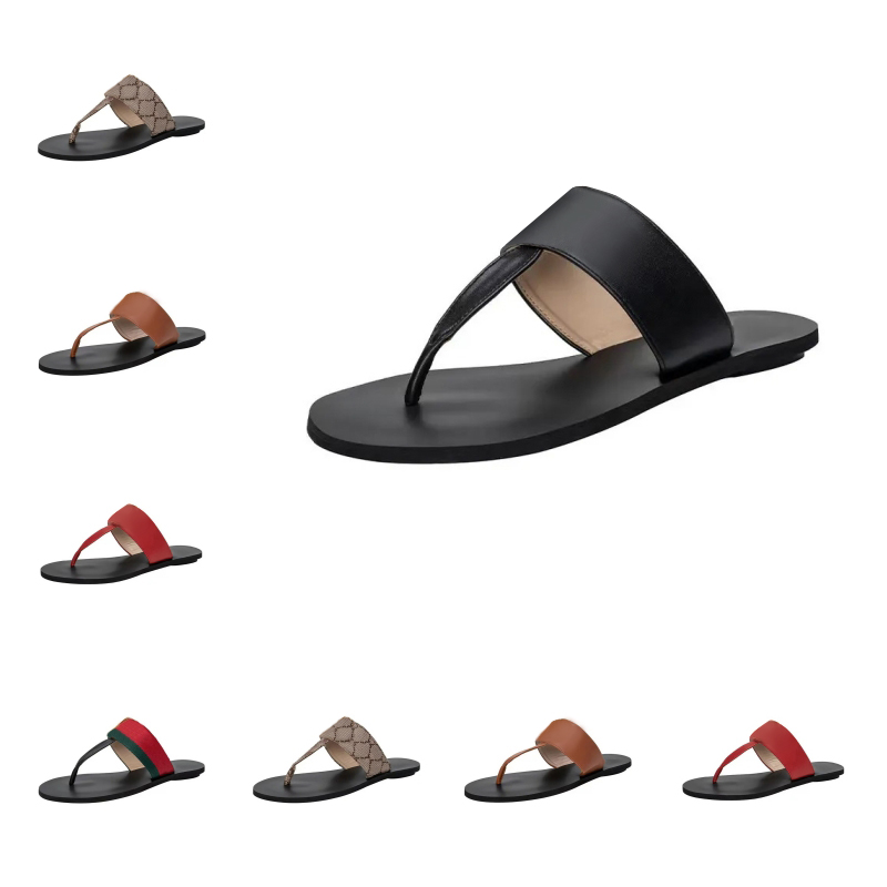 Designer Slide Summer sandals Fashion Men Beach Indoor Flat Flip Flops Leather Lady Women Shoes Ladies Slippers