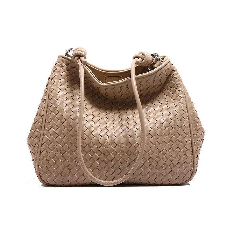 Trendy Woven Commuter Bag Women S Large Capacity Shoulder Underarm Tote With Premium Texture Stylish Functional
