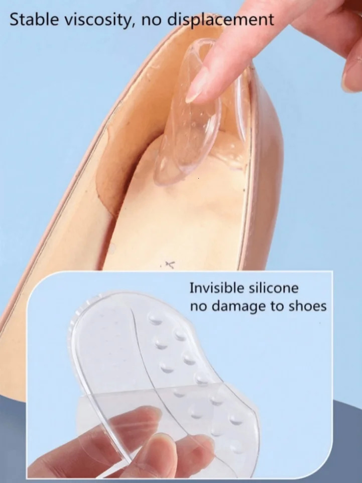 1Pair Heels Grips Silicone Heel Stickers for Women Men Anti Slip Heel Cushions NonSlip Inserts Pads Foot Heel Care Protector 251011