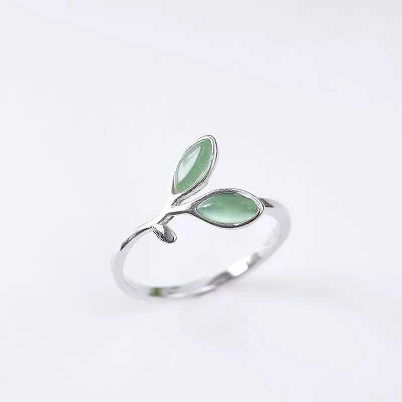 925 Sterling Silver Rings For Women Geometric Fine Jewelry Finger Adjustable Cute Flower Leaf Zirco Ring For Party Birthday Gift Z251017