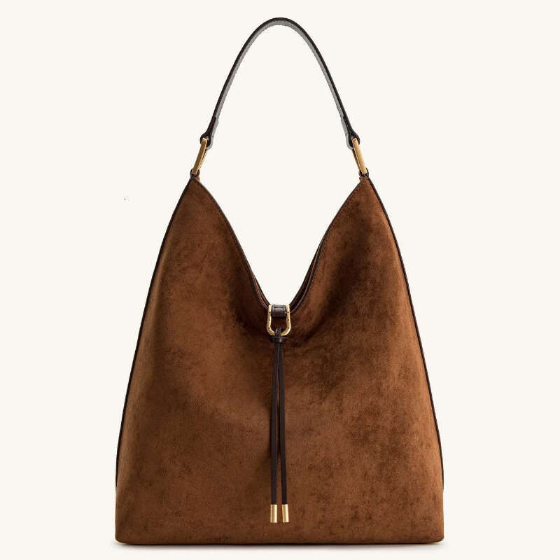 Genuine Leather Women's Casual Tote Bag - Large Capacity Crossbody/Handbag, Adjustable Strap Drawstring Closure, Durable Single Shoulder Bag, Sui