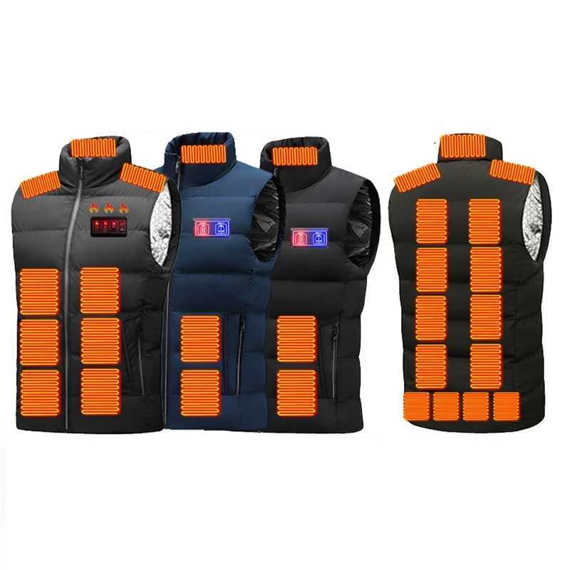 Winter New 21 Areas Heated Vest Men USB Electric Heating Jacket Thermal Waistcoat Winter Hunting Outdoor Vest H251017