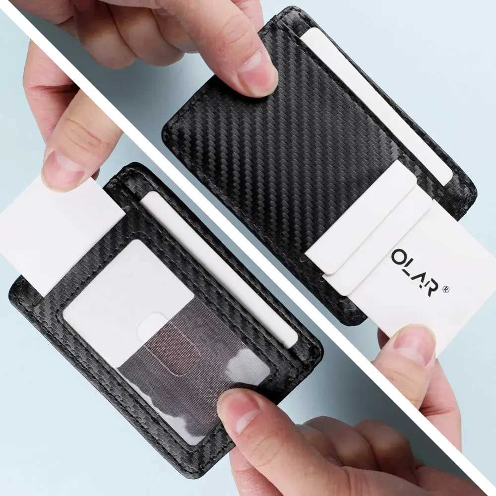 Mens Ultrathin RFID Blocking PU Leather Wallet Credit Card ID Card Holder Portable Mens Minimalist Business CardW251017