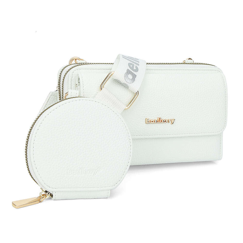 Wallet New Baellerry Lychee Texture Crossbody Letter Zipper Shoulder Mother-Daughter Women's Bag