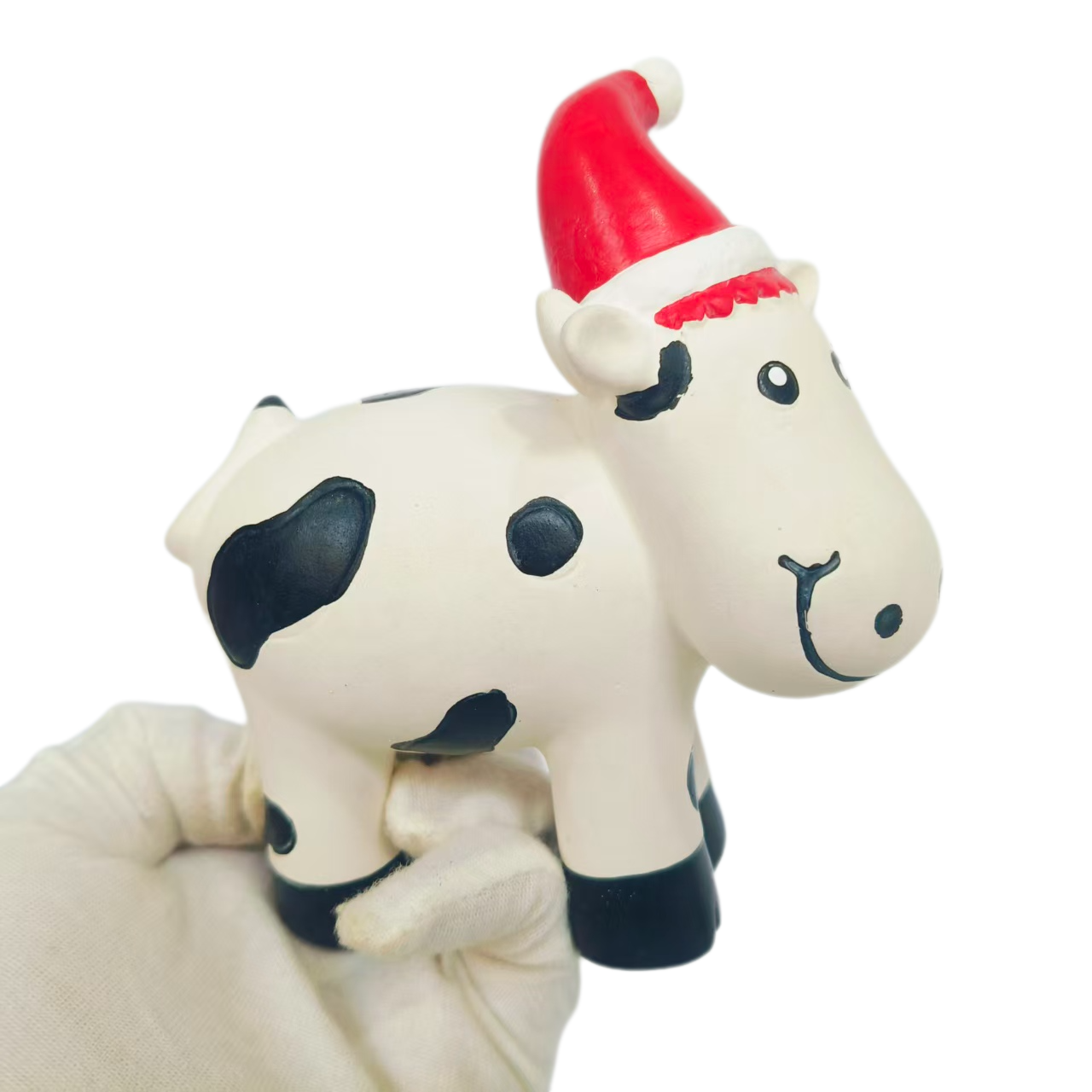 Latex Screaming Christmas Dog Toy Soft Natural Rubber Squeaky Chewy Sound Interactive Cow & Cabbage Canine Pet Toys with Bright Colors for Small & Med