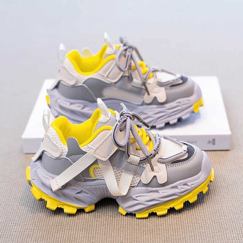 Childrens Boys Girls Chunky Sneakers Kids Hiking Tennis Running Thick Sole Shoes Toddler Lightweight Breathable Casual TrainersT251017