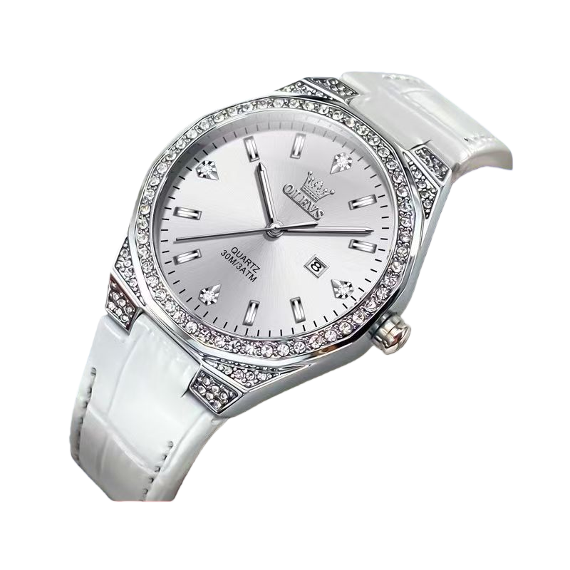 Designer watch ladies watch luminous waterproof leather belt diamond trend fashion temperament quartz