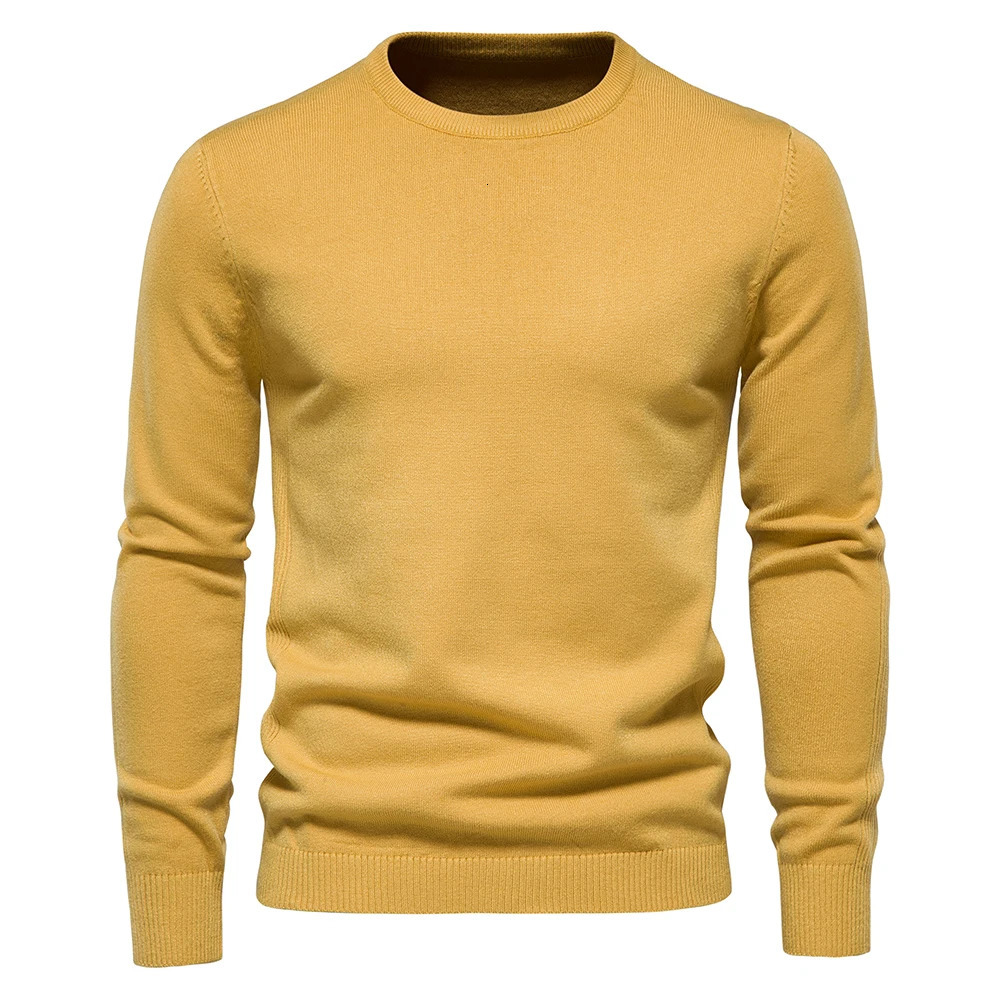 Winter Thickness Pullover Men Oneck Solid Color Long Sleeve Warm Slim Sweaters Men Mens Sweater Pull Male Clothing 251017