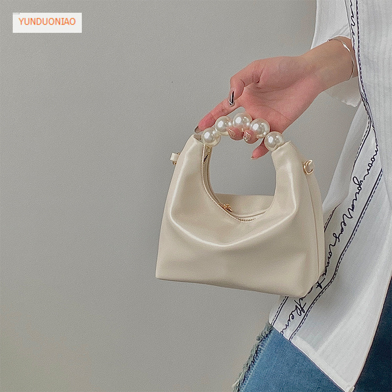 Autumn and Winter New Designer Bag Luxury Handbag Women's Pearl Shoulder Bag New Mini Chain Shoulder Slanted Dumpling Bag