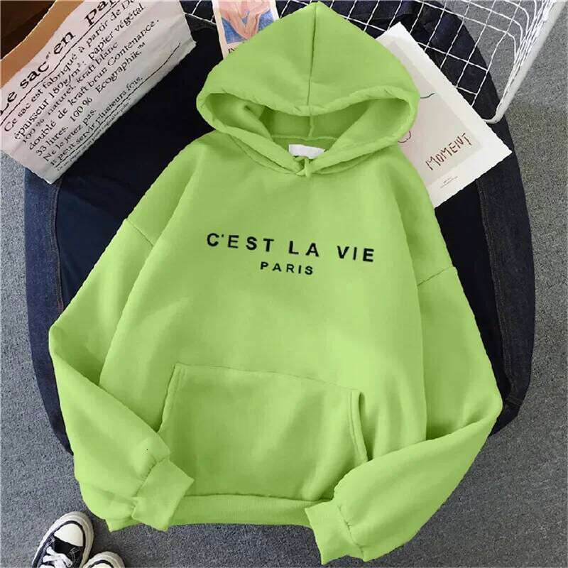 New Large Size Hoodie Sweatshirt Trendy Loose Fit Autumn Winter Women's Fashion Warmth Comfortable Streetwear Style Clothing