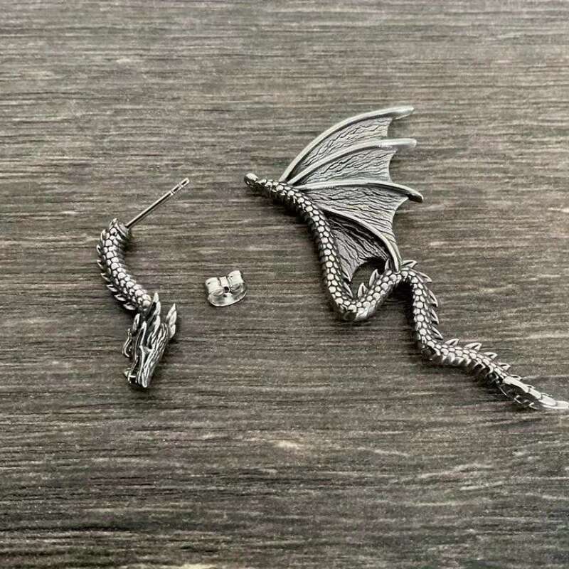 Dragon Dangle Earrings New Magic Dragon Detachable Dark Style for Women Fashion Exaggerated Earrings