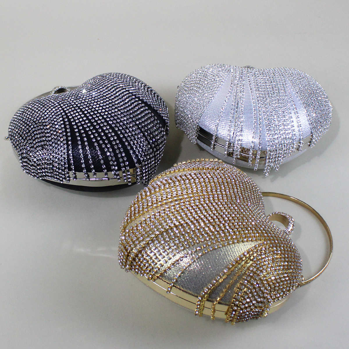 Tassel Heart Fashion Handbag Stylish Versatile Heart Crossbody Bag Light Luxury Evening Bag