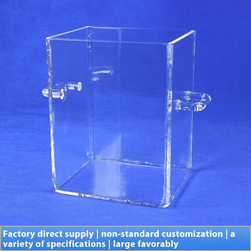 wholesale Corrosion resistant quartz square cylinder cleaning tank box quartz glass square cylinder wholesale Quartz test tube custom quartz semi-circ