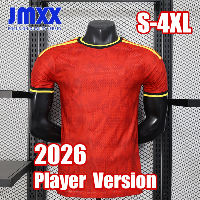 4XL XXXL JMXX 26 27 Belgian Soccer Jersey Home Away Pre Match Mens Uniforms Jerseys Football Man Shirt 2026 2027 Player Version