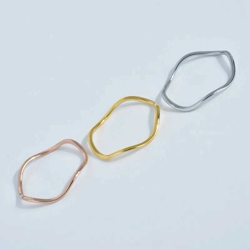 1mm Thin Stainless Steel Wave Ring Wedding Band for Women Girl Size 412W251017
