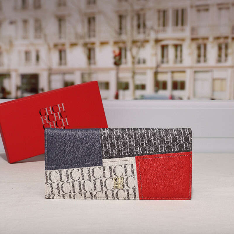 CHHC Women's Letter Cartoon Long Classic Wallet PVC Material Fashion Simple Money Clip