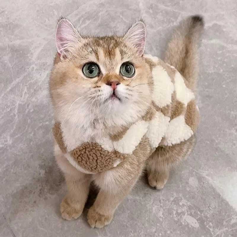 Fashion Sphynx Cat Sweater Cardigan for Cats Gotas Winter Warm Pet Fleece Clothes Garfield Katten Dog Jackets mascotas ClothingW251017