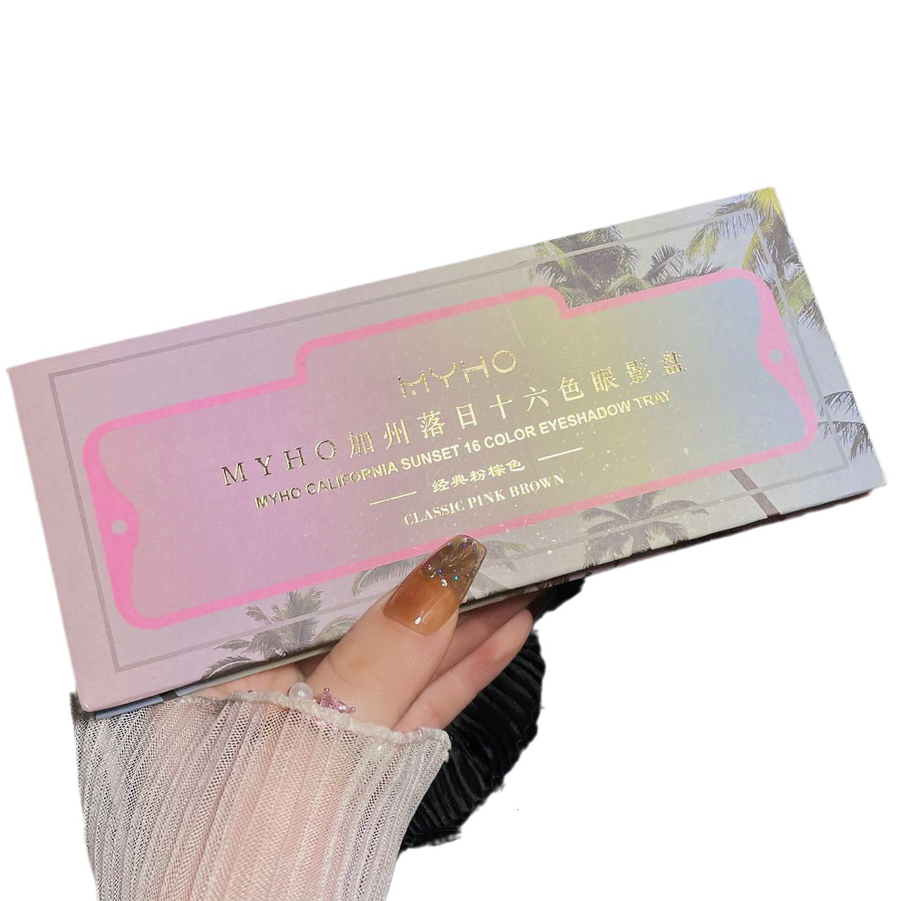 California sunset/multifaceted party 16 color eye shadow plate Natural beauty eye shadow Pearlescent matt ins net red same eye shadow plate ddmyhappy