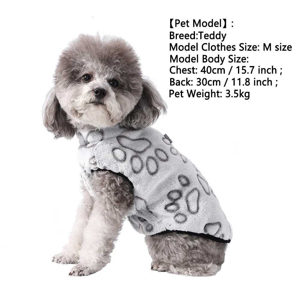 Reflective Pet Dog Jacket Coat For Small Medium Dogs Cats Winter Soft Fleece Clothes Puppy Footprint Clothes Yorkshire ClothingW251017