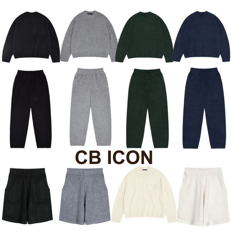 Mens Sweaters Letter Jacquard Jumper Oversize Sweatshirts Men Women High Quality O-Neck Knit Sweater Jogger