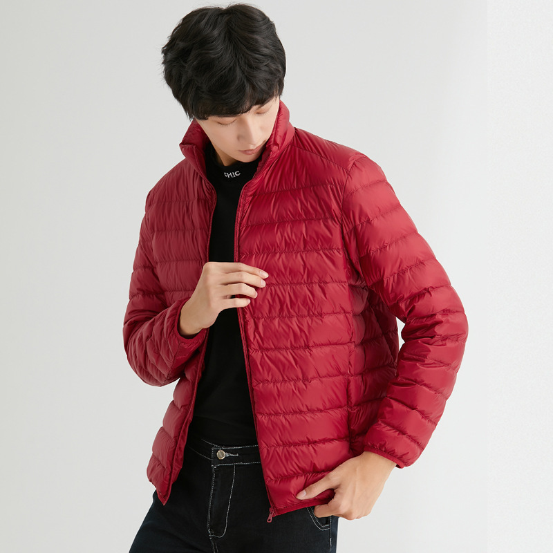 New Autumn Winter Down Jacket Men Short Lightweight Down Jacket Stand Collar Casual Sports Warm Coat Trendy