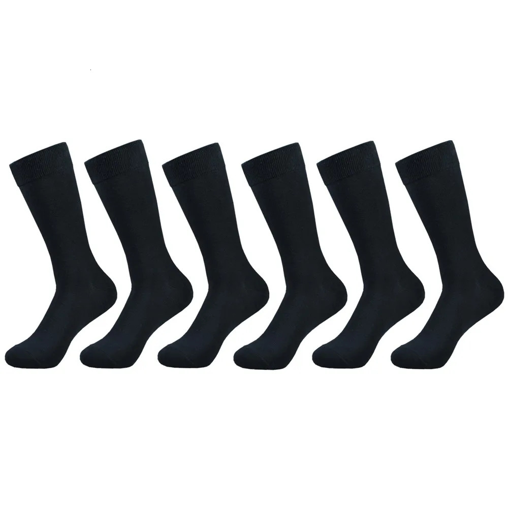6 pairs Mens socks Black Cotton Dress Socks High quality Long Autumn and winter Sweat Resistant Antiodor Calf Socks 251017