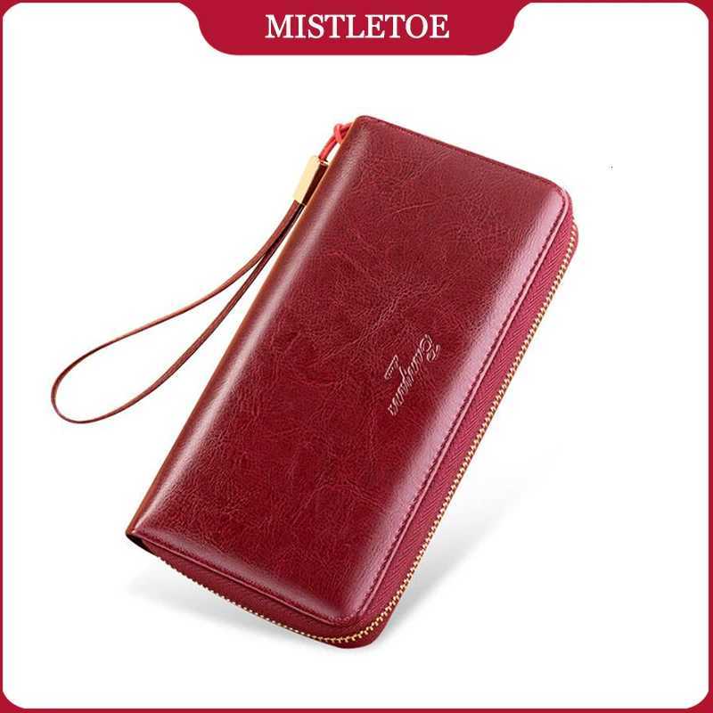 Women Cowhide Genuine Leather Wallet Travel Card Holder Zipper Long Wallet for Women Birthday GiftsW251017