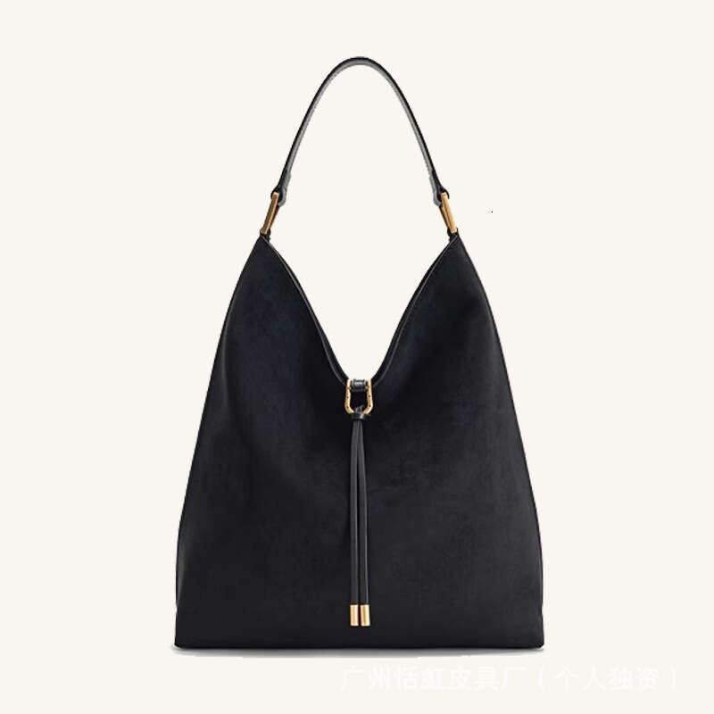 Genuine Leather Women's Casual Tote Bag - Large Capacity Crossbody/Handbag, Adjustable Strap Drawstring Closure, Durable Single Shoulder Bag, Sui